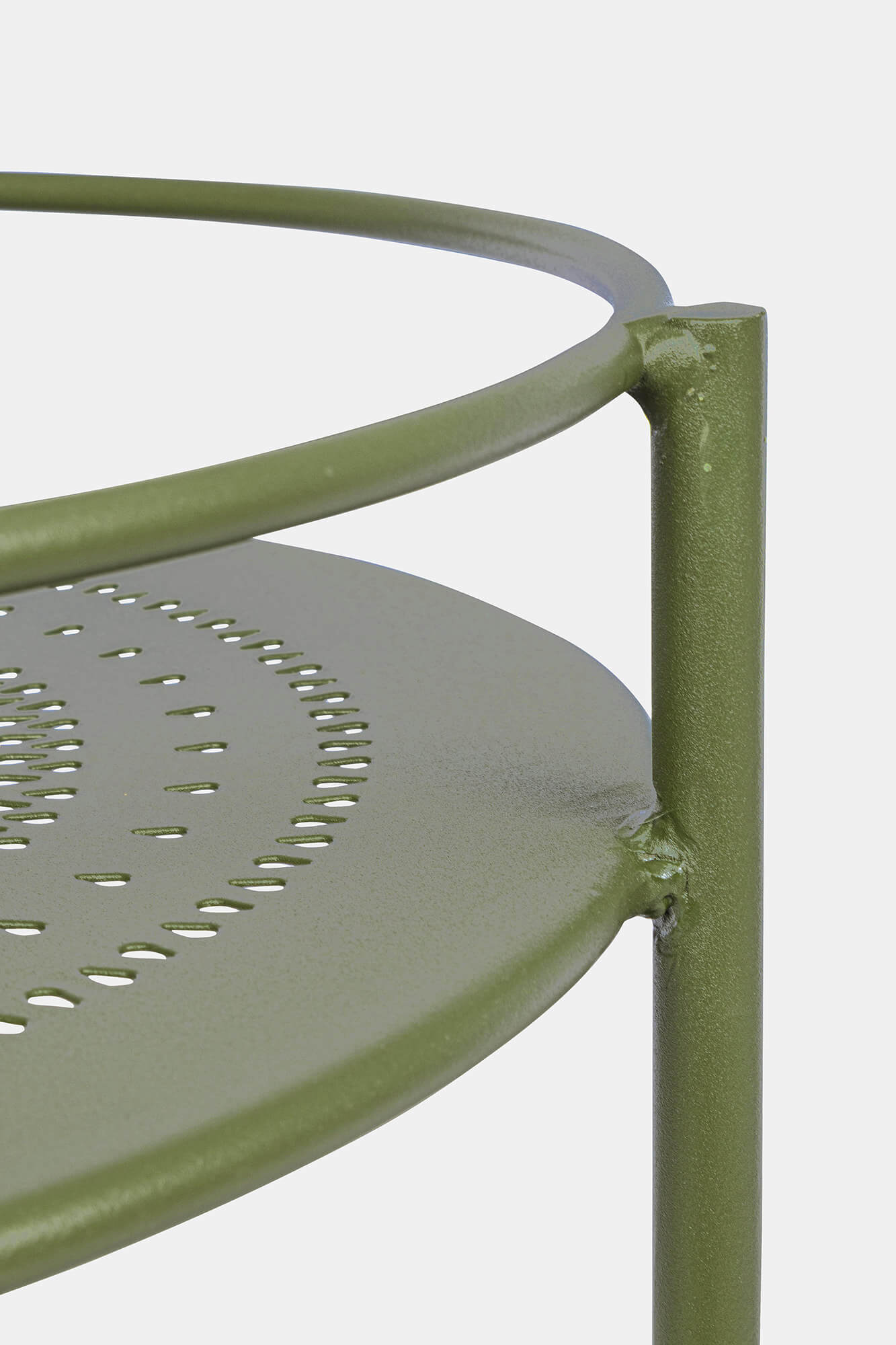 Carrello da Cucina 45x81 cm con Portabottiglie e Ruote in Acciaio Verde