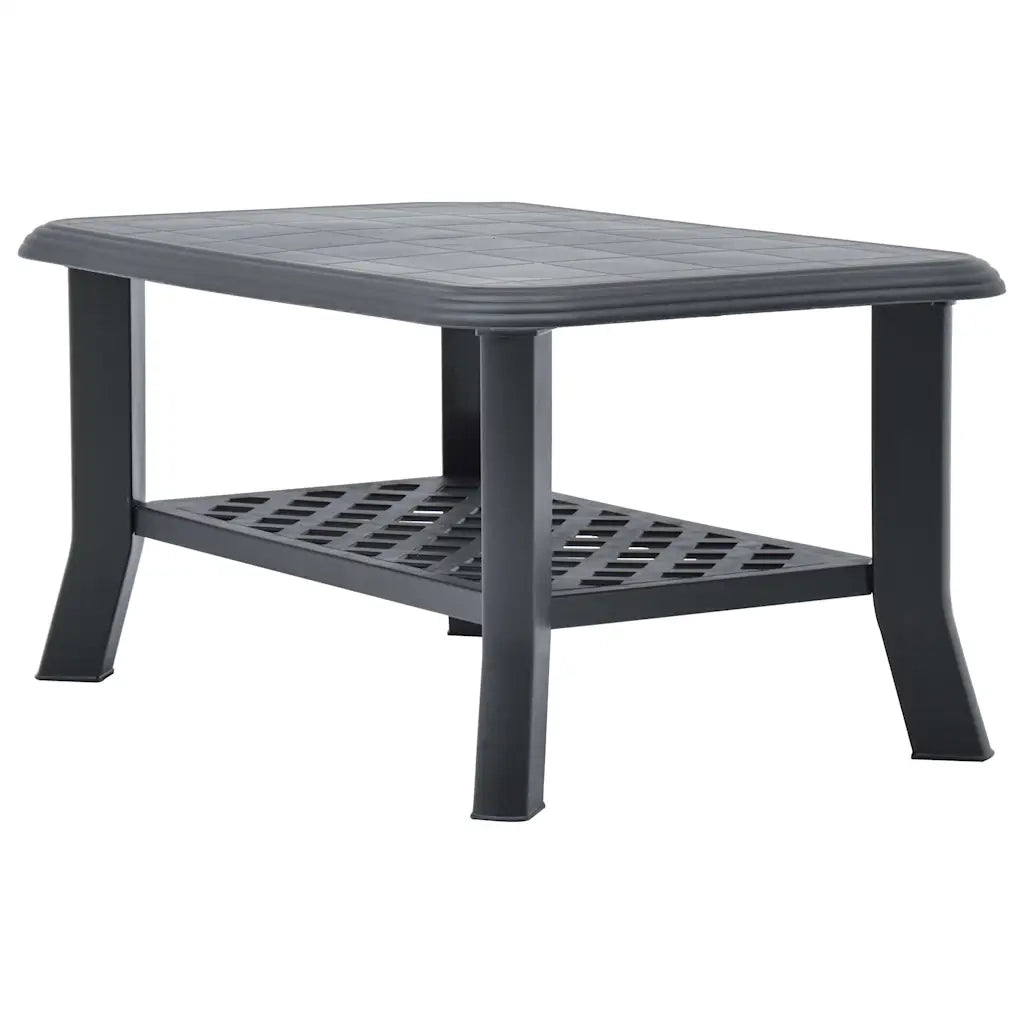 Tavolino da CaffÃ¨ Antracite 90x60x46 cm in Plastica cod mxl 6239