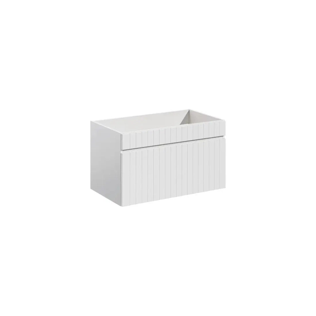 Mobile sottolavabo ICON 80 cm – 1 cassetto – Finitura bianco alpino – Design moderno sospeso