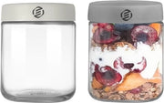 Set di Overnight Oats in Jar di Vetro - Muesli - Bicchiere per Havermout - Kit - Da non perdere per il tuo colazione
