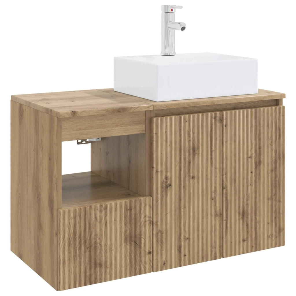 Set di mobili per il bagno 2 pz Rovere Artigianale 3404063