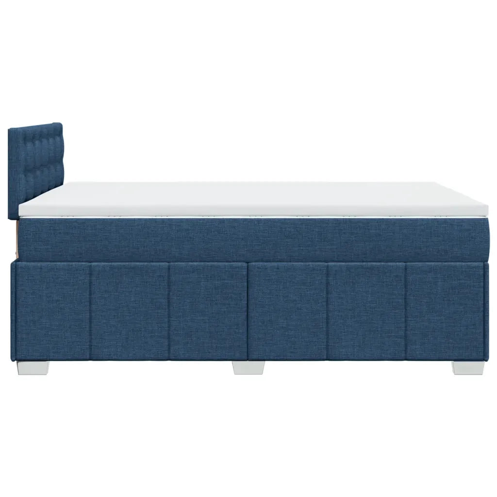 Giroletto a Molle con Materasso Blu 120x190 cm in Tessuto