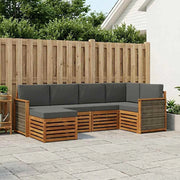 Set di divani da esterno 5 pz Naturale e Antracite 3384558
