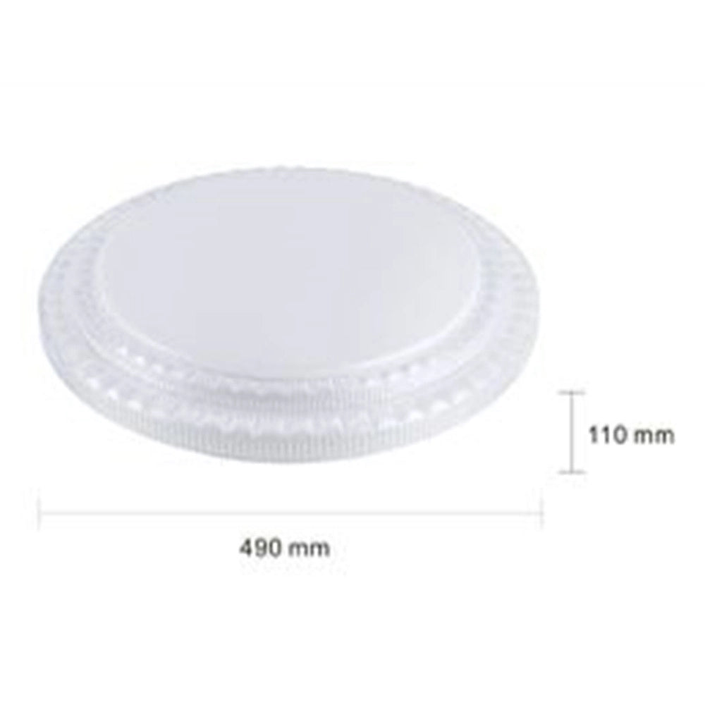Trade Shop - Plafoniera Da Soffitto 60w Cerchio A Strati Decorato Luce Fredda Fst-50a16287 49cm -
