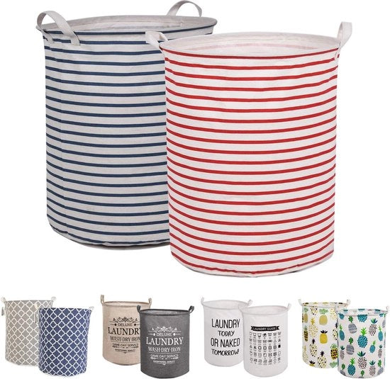 Set di 2 asciugamani da bucato pieghevoli - 50 x 40 cm (strepe, spessore 19")