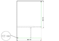 Doppia Parete Doccia Walk-in Con Braccio Di Sostegno Superiore a T Vetro 8 mm Reversibile 68-70 x 73-75 H 200 cm
