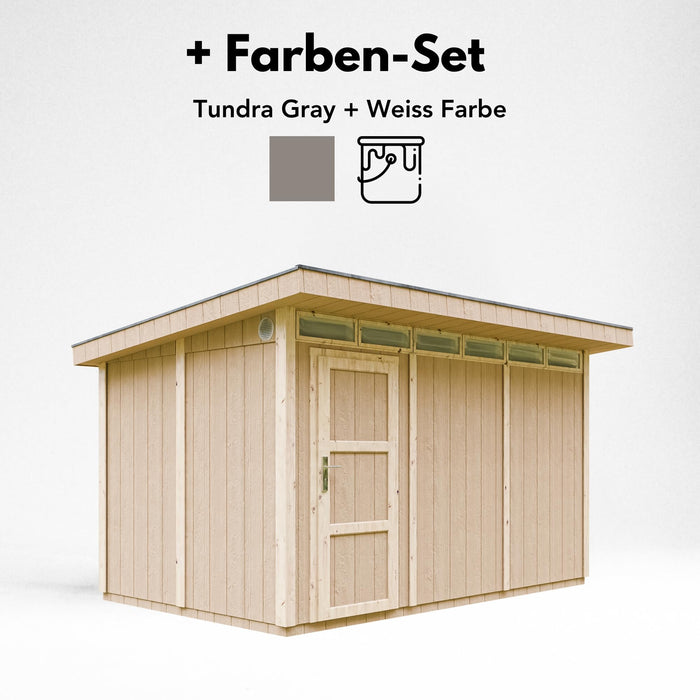 Casetta da Giardino di QUALIT? PREMIUM 8,7m?²-L412xW279cm - TIMBELA M904-TUNDRA GREY