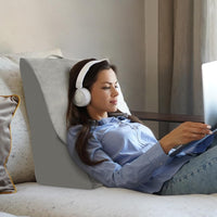 Cuscino a Cuneo per Letto e Divano, Cuscino con Design Curvo unico e Fodera Lavabile, Cuscino a Cuneo Ergonomico in Spugna, per Camera da Letto, Soggiorno