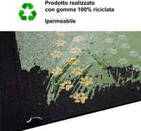 Coppia Tappetini SottoCiotola Gomma Sostenibile Antiscivolo 30x30 cm Cane Gatto Dis.D