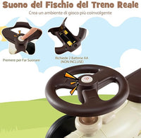 Auto a Spinta per Bambini, macchina cavalcabile con Suono e Spazio di Archiviazione, Auto Scorrevole a Piedi con Volante per Bambini 19-36 Mesi (Beige)
