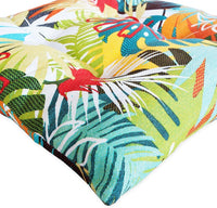 Set 4 Cuscini Sedia Palme Colorate Morbidi Imbottiti Ovatta Universali Coprisedie Cotone Lavabile