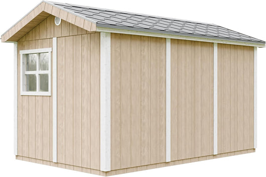 Casetta da giardino di qualit? premium 8,68 m² - H252x250x412 cm - Timbela M914-TERRA BROWN