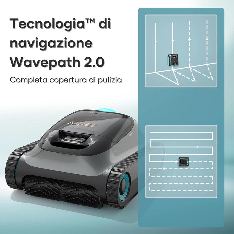 AIPER Scuba S1 Robot Piscina Senza Fili, 4 Modalità, 150 Min di Autonomia, Arrampicata Parete, Navigazione Intelligente 2.0, Fino a 150mq, Nero