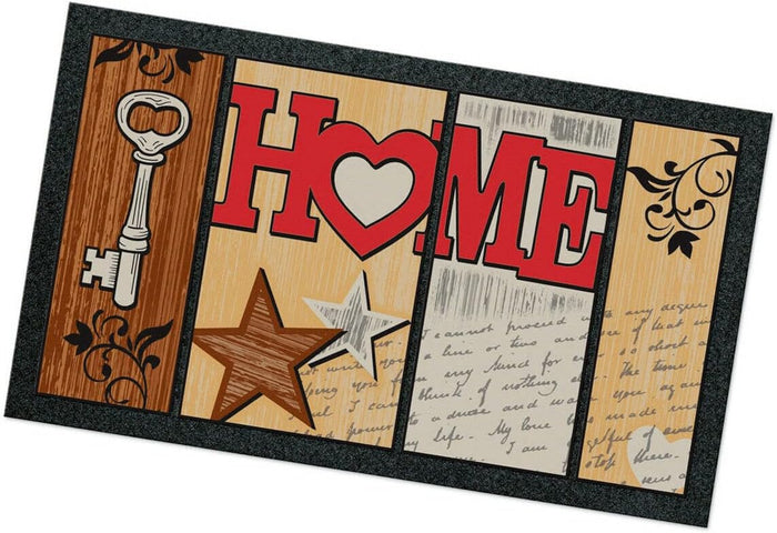 Zerbino Gomma Morbida Tappeto Ingresso Asciugapassi Antiscivolo 40x70 cm Dis.B