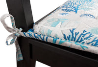 Set 4 Cuscini Sedia Cotone Con Lacci Lavabili Morbidi Universali Coprisedia Spiaggia Stella Marina