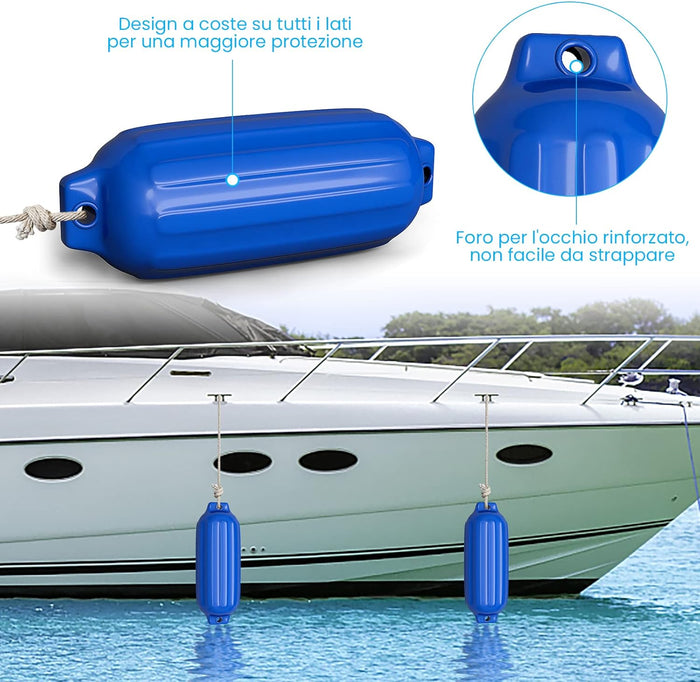 Set 4 Parabordi per Barca, Parabordi per Imbarcazioni, Gommonni, Boat Fender