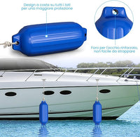 4 x Parabordi per Barca, Parabordi per Imbarcazioni, Gommonni, Boat Fender(Blu)
