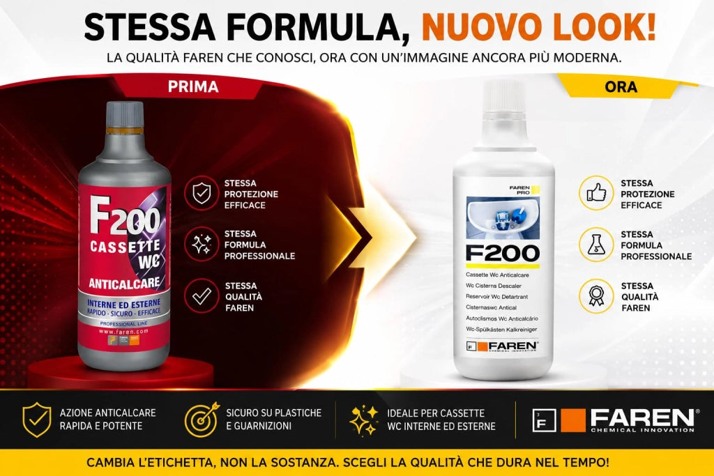 Trattamento Anticalcare Cassette WC F200 Faren 1 L