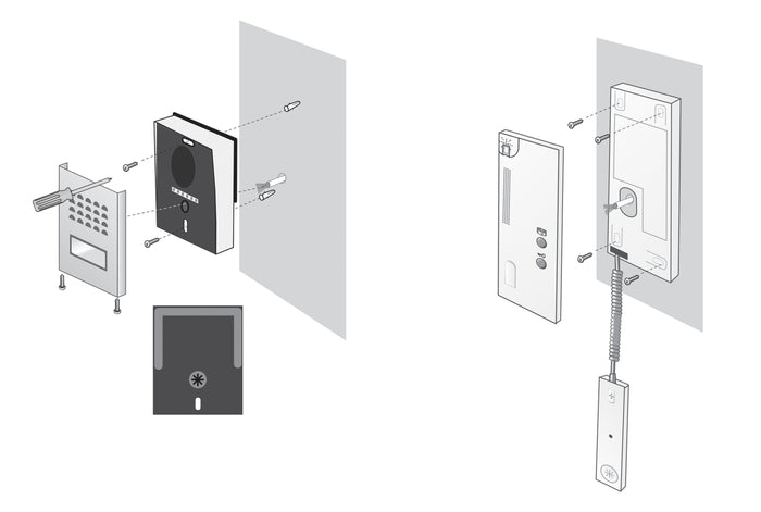 Easy Bus3 Kit citofonico con cornetta mono/bifamiliare - Extel