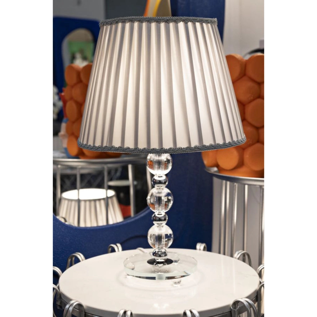 Lampada da Tavolo VKH156, Argento, Metallo, 30x30x48 cm