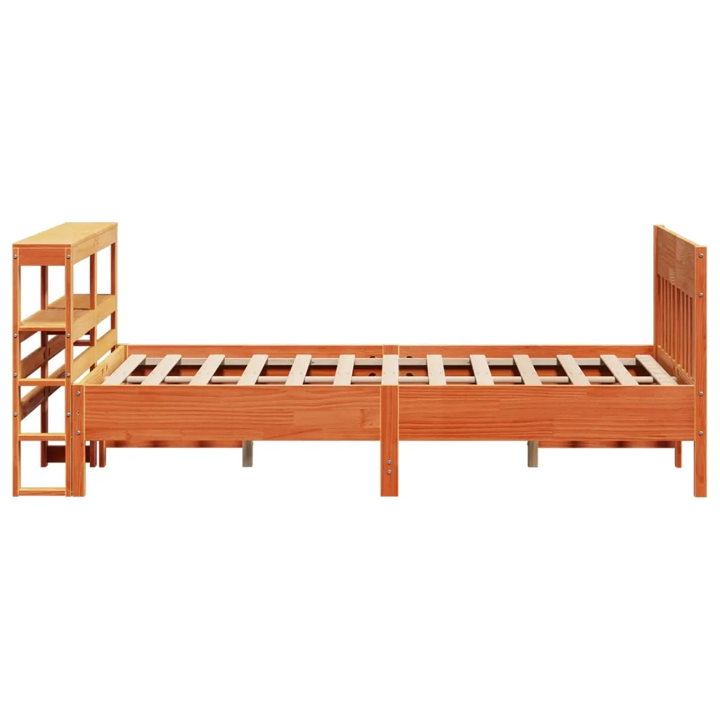 Letto senza Materasso Marrone Cera 160x200 cm in Legno di Pino