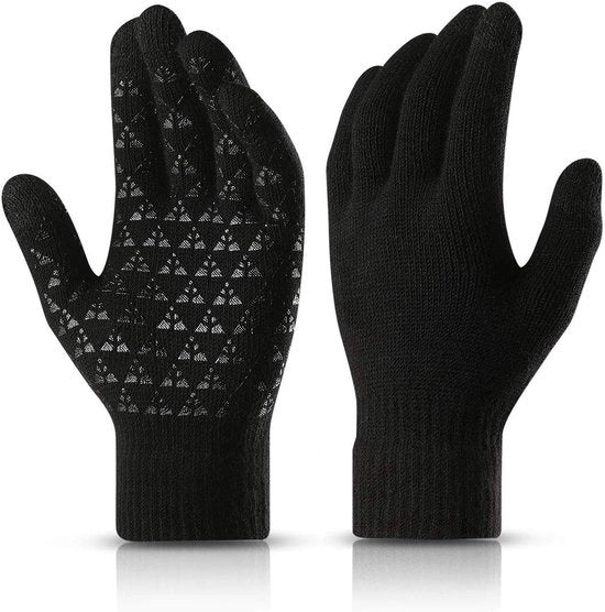 Guanti invernali premium per schermo touch, manica a maglia calda per attività outdoor, unisex, impermeabili e confortevoli