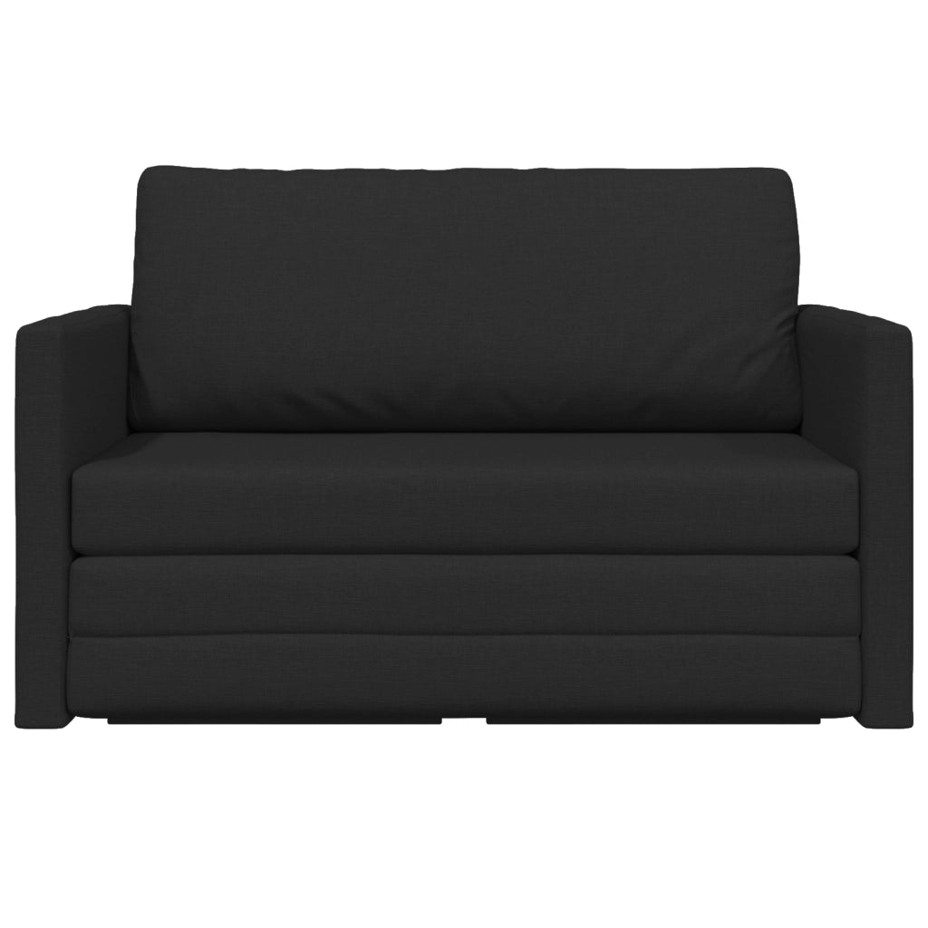 Divano letto 2-in-1 Nero 124x71x78 cm Tessuto