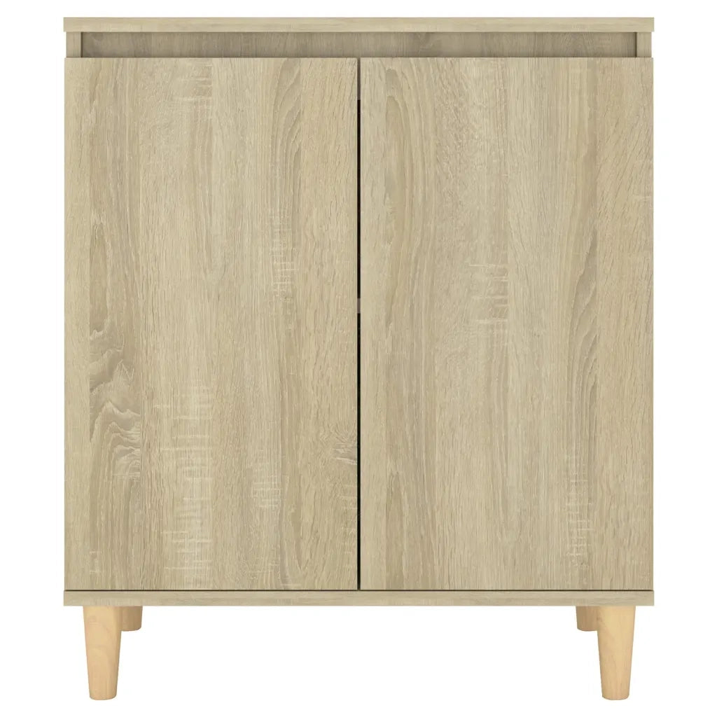 Credenza con Gambe Legno Massello Sonoma 60x35x70cm Multistrato 806070