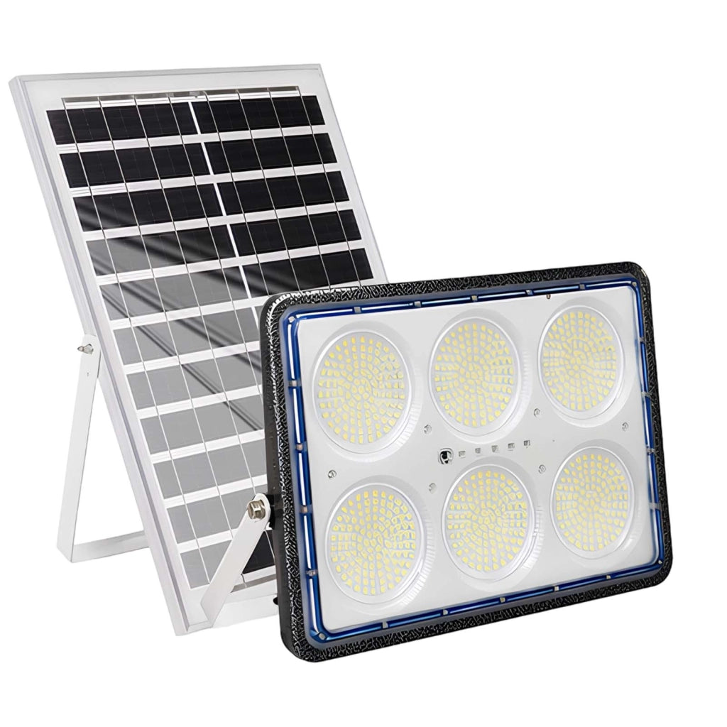 Proiettore Solare LED 19 W con Pannello Solare 20 W e Rilevamento Automatico Grigio Avizar
