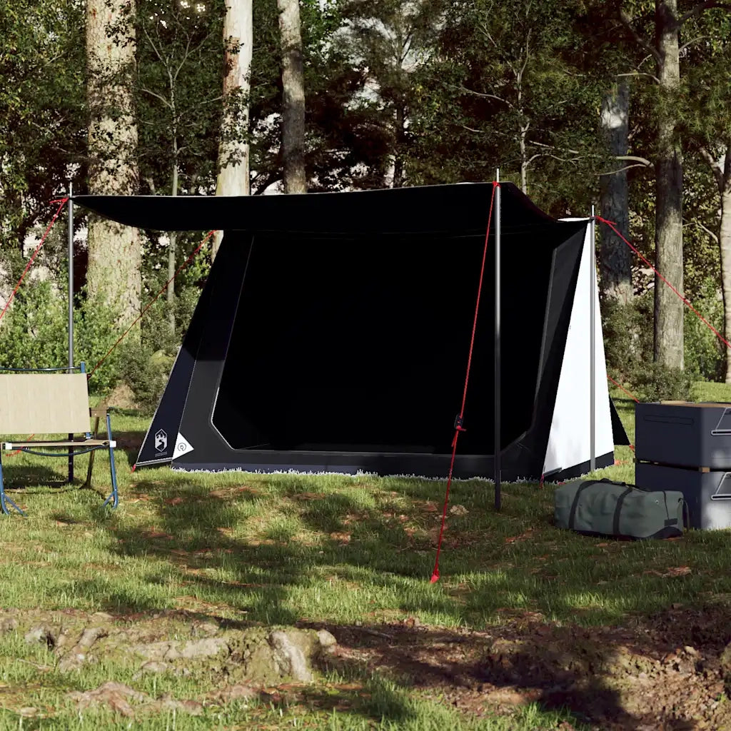 Tenda Campeggio 2 Persone Bianca Tessuto Oscurante Impermeabile 94532