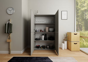 Credenza Alta 4 Ante 100x35x165 cm Elios Cashmere