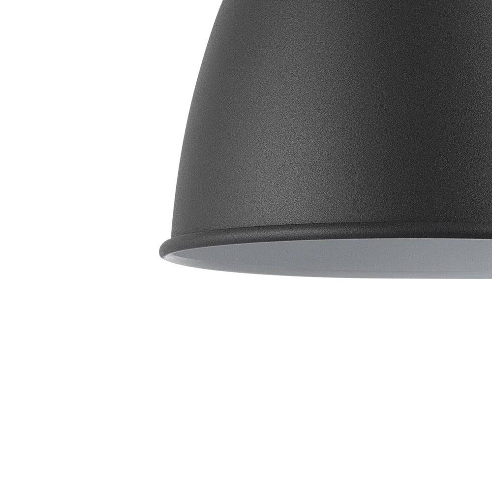 Lampada da Soffitto in Metallo grigio grafite 179 cm Lampada a Sospensione Fabbrica Paralume Industriale