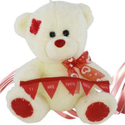 Trade Shop - Orso In Peluche Fiocco Festone Ti Amo Tanto Tanto Tanto 22cm San Valentino 93857 -