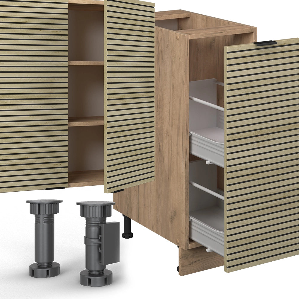 Cucina componibile Fame-Line Pannello in quercia/Rovere dorato 280 cm, PL Rovere Vicco