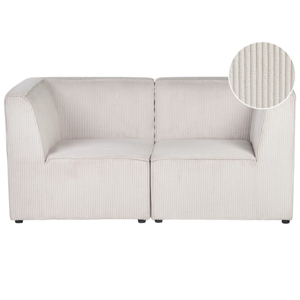 Divano modulare moderno a 2 posti in velluto a coste Jumbo beige stile classico soggiorno