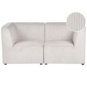Divano modulare moderno a 2 posti in velluto a coste Jumbo beige stile classico soggiorno