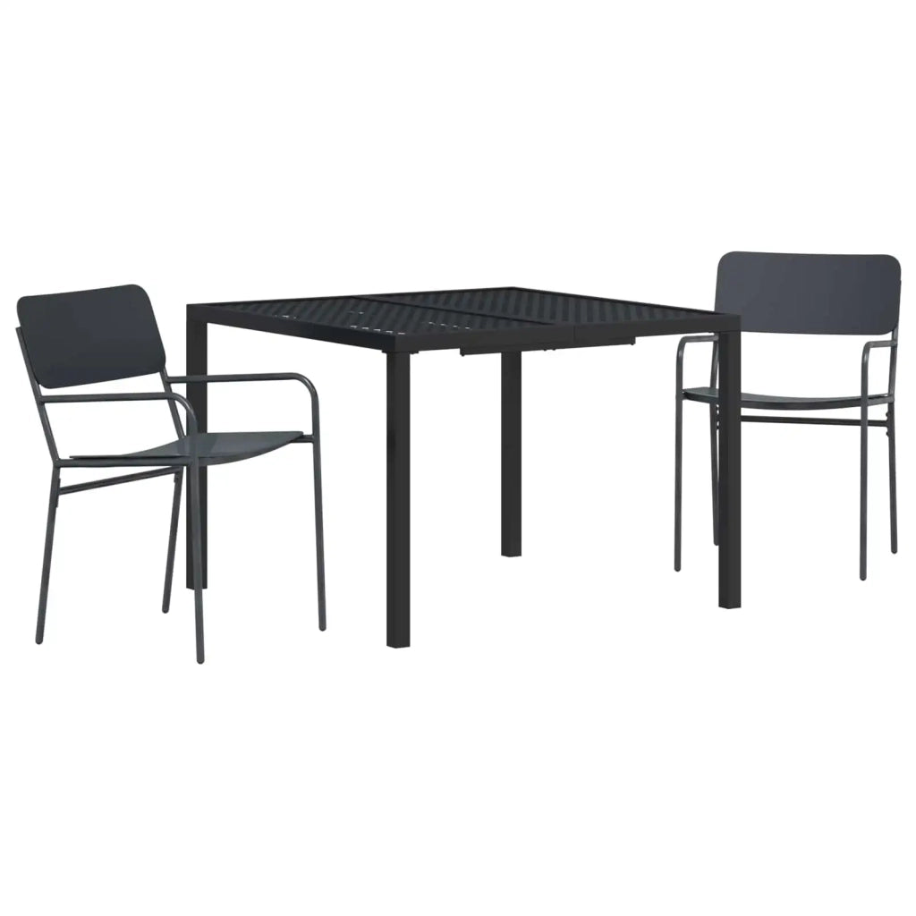 Set Mobili da Esterno 3 pz Antracite Acciaio 3422869