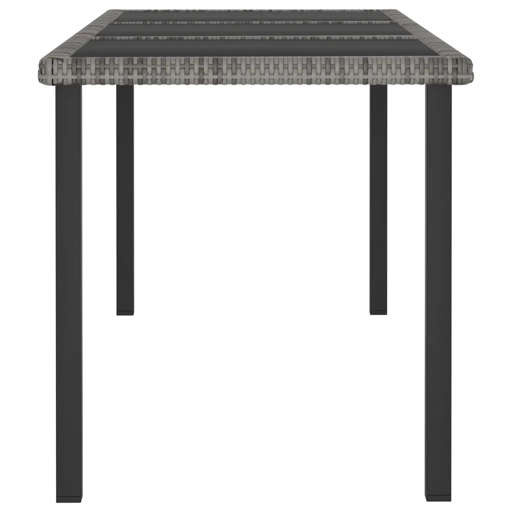 Set da Pranzo da Giardino 9 pz in Polyrattan Grigio cod mxl 36142
