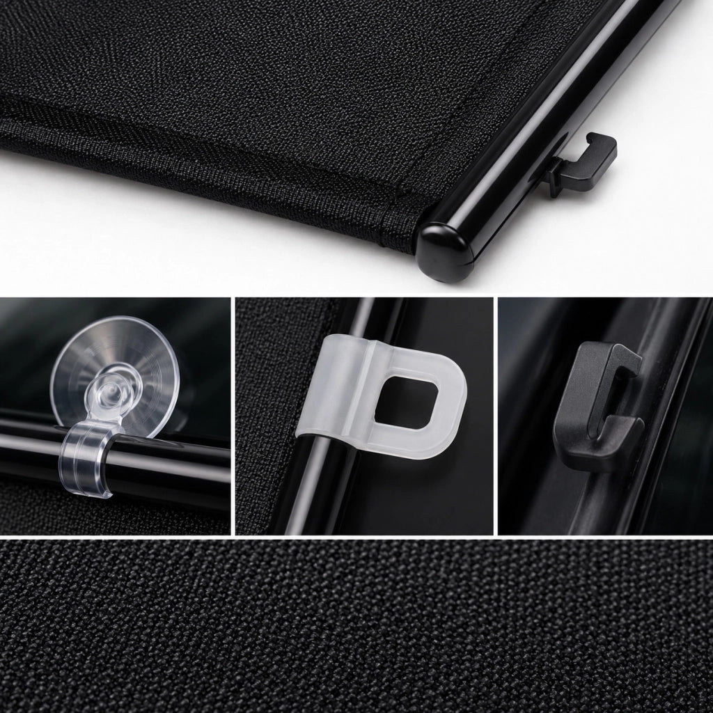 TENDINA PARASOLE AVVOLGIBILE PER AUTO 125x58CM PARABREZZA OSCURANTE CA-02466