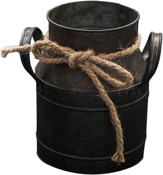 Decorazione rustica shabby chic vas da fiori in zinco - 15 cm altoVaso metallico per fiori in ghisa per decorazione esternaDecorato per soggiorno, camera da letto e cucina