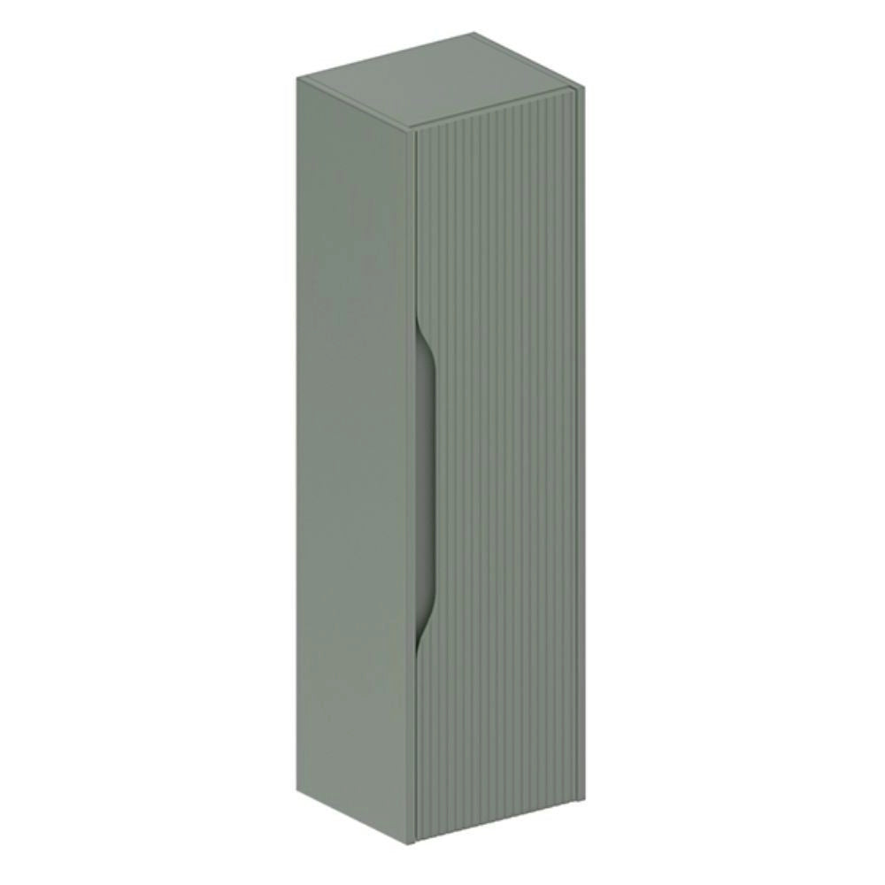 Colonna bagno sospesa Soho colore verde opaco effetto cannettato 35x30x120H