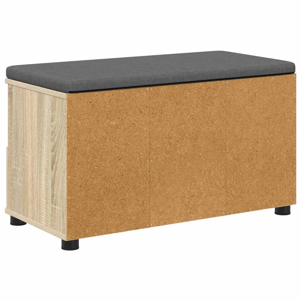 Panca per ingresso con cuscino-Sgabello-Panca da Corridoio Rovere Sonoma 80 x 38 x 46 cm 839849