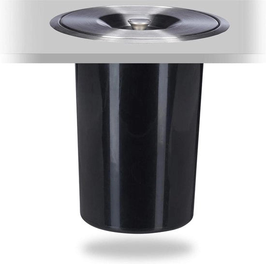 Incorporata cassetta rifiuti piano cottura in acciaio inossidabile igienico - 295x265 cm argento/nero