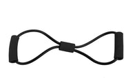 Cinture di resistenza per yoga e fitness - Cintura elastica per riabilitazione e allenamento sportivo (Nero)