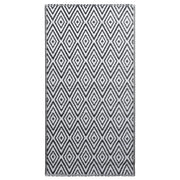 Tappeto da Esterni ARAKIL Bianco e Nero 120x180 cm in PP CFW6019070