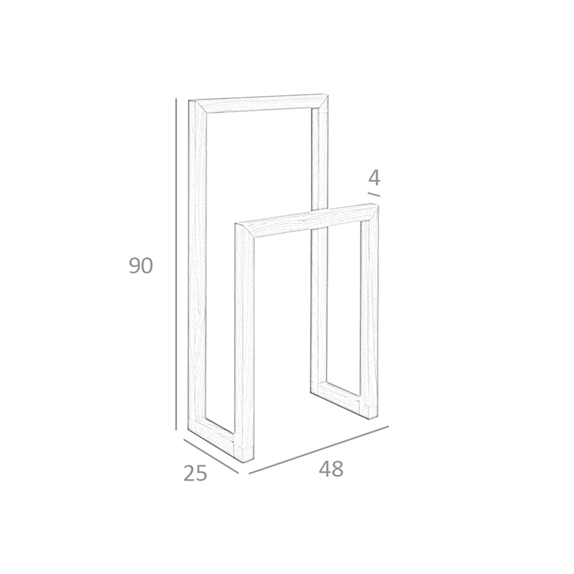 Comodino in legno di pino