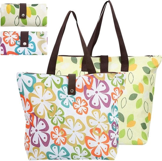 Borsa da Frutta Ripiegabile e Riciclabile con Cerniera - Leggera e Portatile (13 Stili)