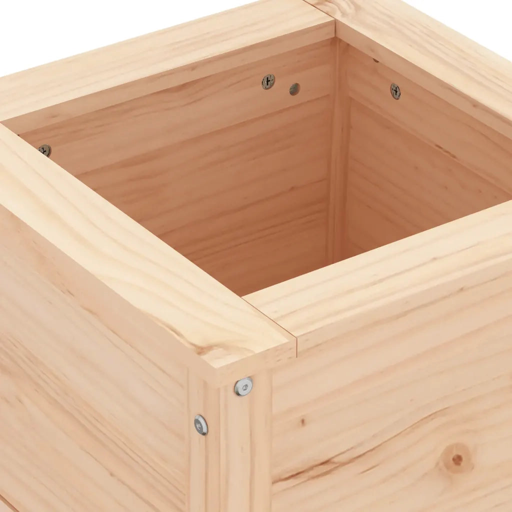 Fioriera da Giardino-Vaso da Esterno 40x40x39 cm in Legno Massello di Pino