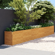 Letto Rialzato da Giardino 578x50x69 cm Acciaio Corten 151989