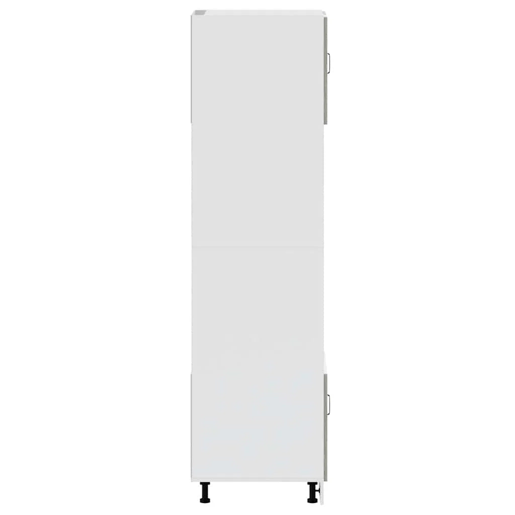 Set di 2 mobili classici per forno unità contenitore 60 x 57 x 207 cm legno composito Sonoma grigio 02_0055702